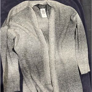 Torrid size 1 black straight open front long sleeve cardigan